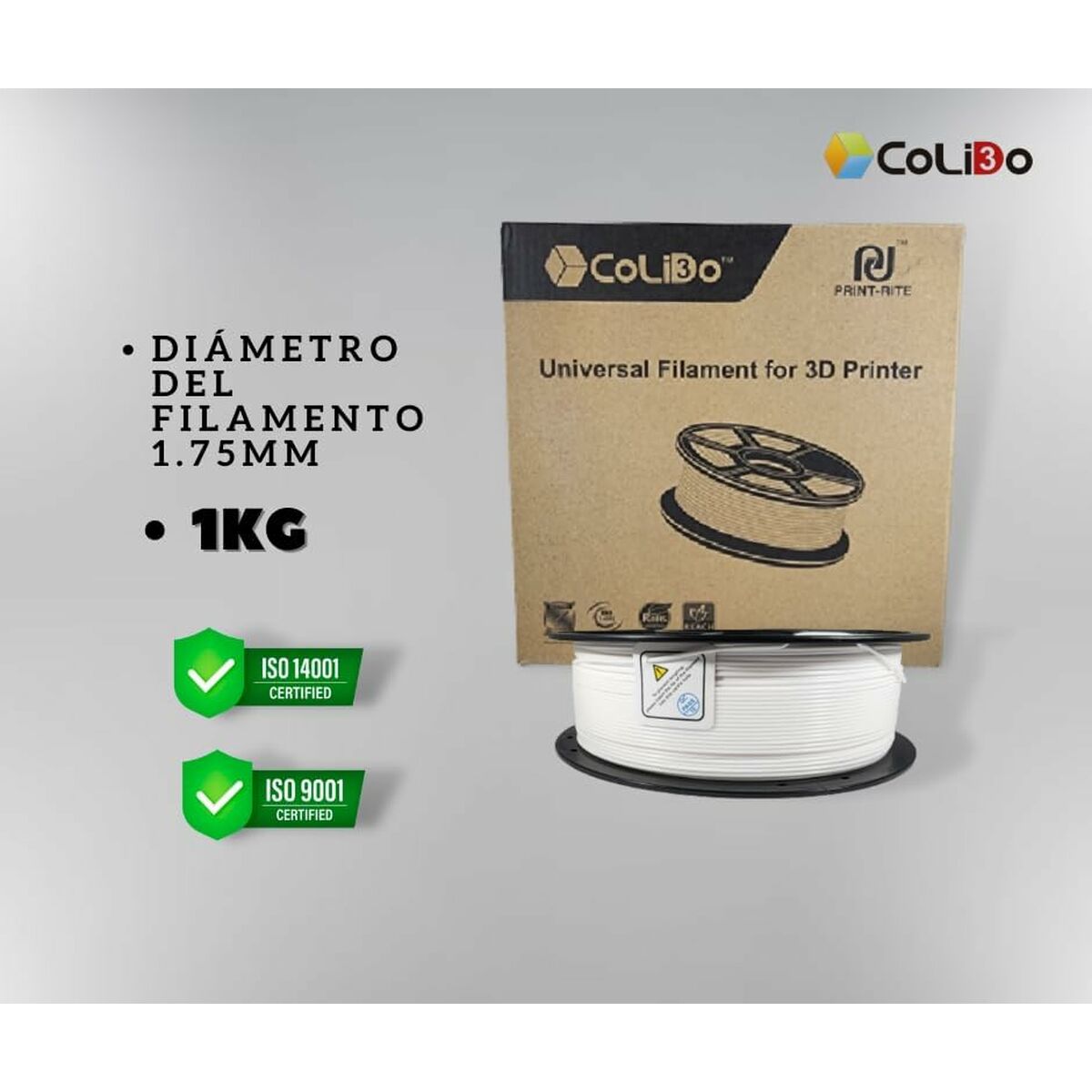 Bobina de Filamento CoLiDo COL3D-LCD163W Blanco
